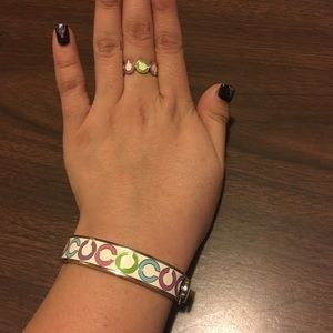 Coach bracelet and ring set